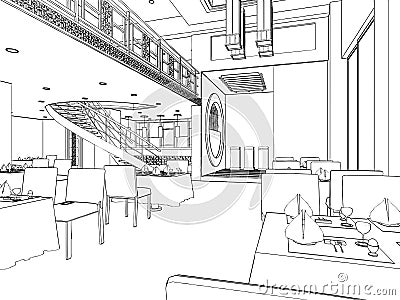 Modern Restaurant Vector 04 Vector Illustration