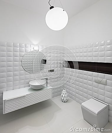 Modern restroom interior Stock Photo