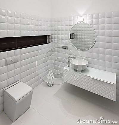 Modern restroom interior Stock Photo