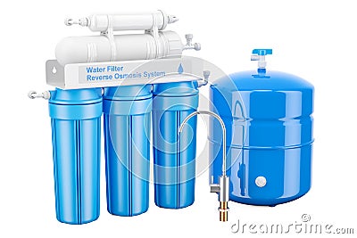 Modern Reverse Osmosis System, 3D Stock Photo