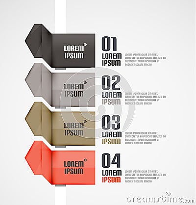 Modern ribbons infographic background Vector Illustration