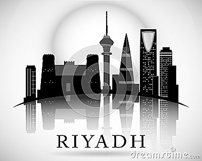 Modern Riyadh City Skyline Design. Saudi Arabia Vector Illustration