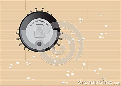 Modern robot vacuum cleaner. Vector Illustration