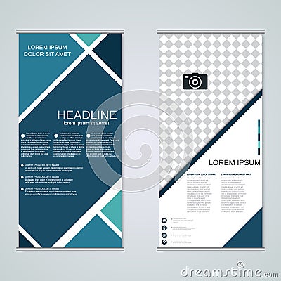 Modern roll-up banners vector design Vector Illustration