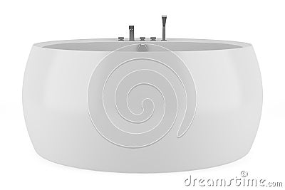 Modern round bathtub isolated on white Stock Photo