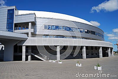Modern round office building Stock Photo