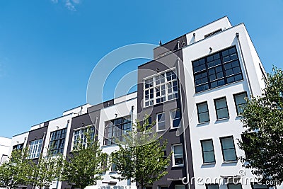 Modern row houses in Berlin Stock Photo
