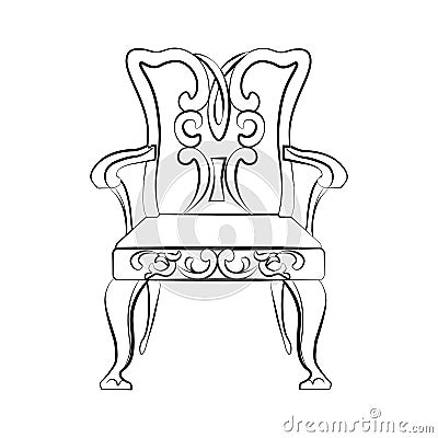 Modern royal armchair Vector Illustration