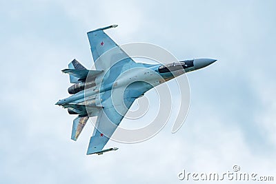 Modern Russian strike fighter Sukhoi Su-35 Editorial Stock Photo