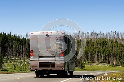 Modern RV recreational vehicle Stock Photo