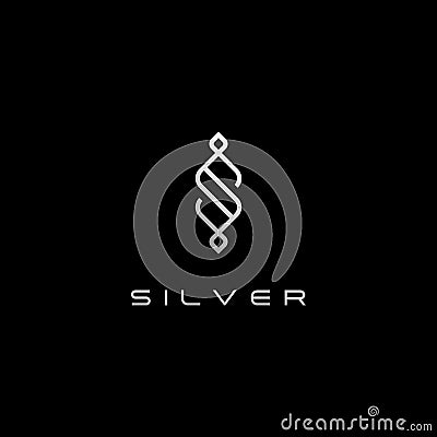 Modern S Letter Silver logo Vector Illustration