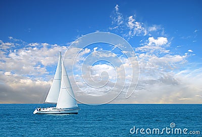 Modern sail boat Stock Photo