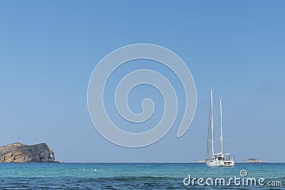 Modern sail boat at sea Editorial Stock Photo