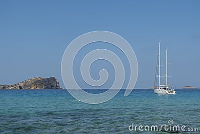 Modern sail boat at sea Editorial Stock Photo