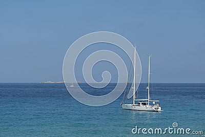 Modern sail boat at sea Editorial Stock Photo