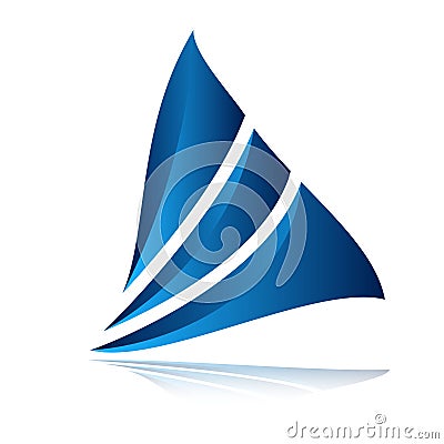 Modern sail logo. Vector illustration. Vector Illustration