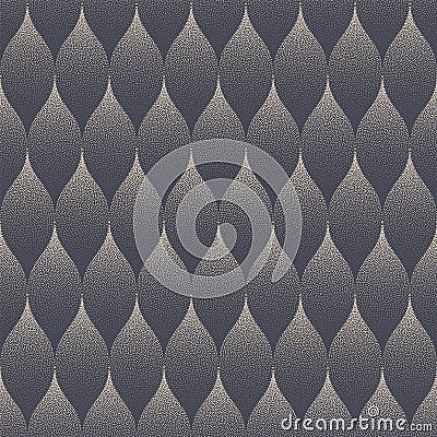 Modern Scale Pattern Vector Seamless Retro Stippled Art Abstract Background Vector Illustration