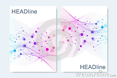 Modern scientific templates for a report and medical brochure design, cover, banner, flyer, leaflets decoration for Vector Illustration