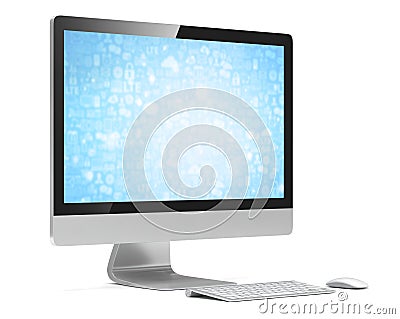 Modern Screen Monitor Stock Photo