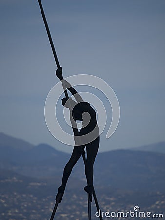 Modern sculpture in Antibes, France Editorial Stock Photo