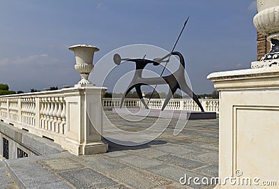 Modern sculpture at La Venaria Reale Editorial Stock Photo