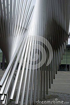 Modern sculpture Lebenskraft Mainz Editorial Stock Photo