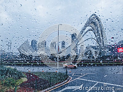 modern sculptures in Wuhan city Editorial Stock Photo