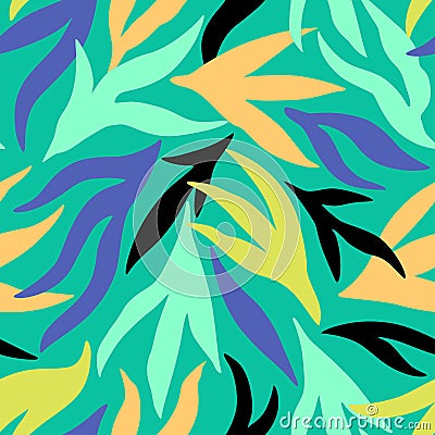 Modern seamless pattern with simple organic abstract elements. Vector illustration Vector Illustration