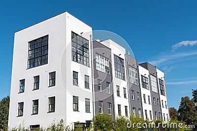 Modern serial houses in Berlin, Germany Stock Photo