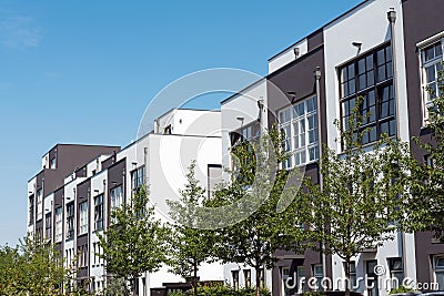 Modern serial houses in Berlin, Germany Stock Photo