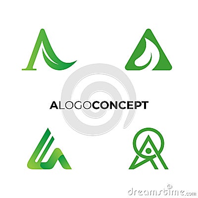 Modern set vector many variations of the letter a. logo a. symbol a. letter a Vector Illustration