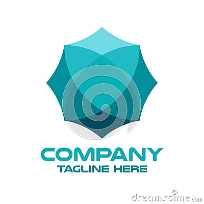 Modern shield in the abstraction of the logo. Vector Illustration