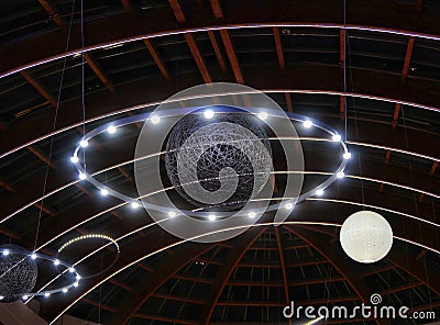 Modern shopping mall dome lighting Stock Photo