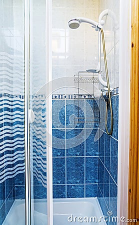 Modern shower cabin for homes and hotels Stock Photo