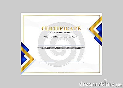 Modern simple certificate design template Vector Illustration