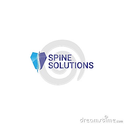 Modern Simple Colorful SPINE SOLUTIONS logo design Vector Illustration