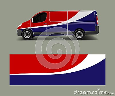 Modern simple design for van graphics vinyl wrap template vector Vector Illustration