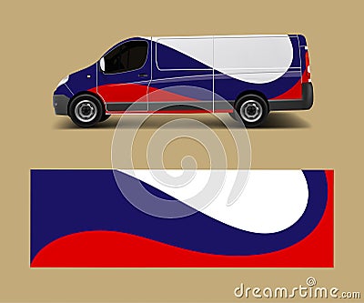 Modern simple design for van graphics vinyl wrap template vector Vector Illustration