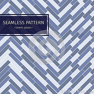 Modern simple geometric fabric texture with repeating parquet looking herringbone pattern - vector seamless pattern. Vector Illustration