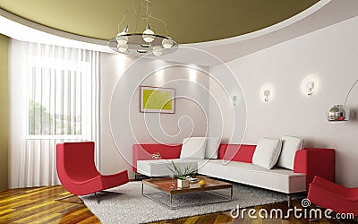 Modern sitting room Stock Photo