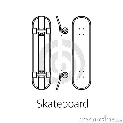 Modern Skateboard Desk Vector Illustration