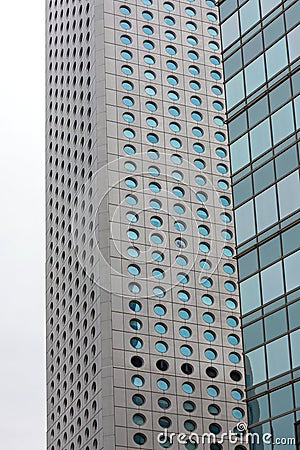 Round Windows Skyscraper Stock Photo