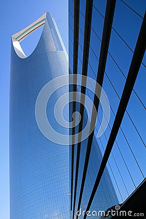 Modern Skyscraper in Riyadh Stock Photo