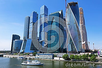 Modern skyscrapers business centre in Moscow, Russia Stock Photo