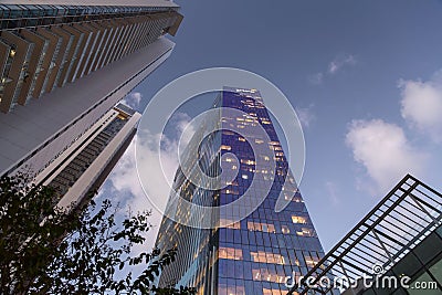 Modern skyscrapers in the financial district of Tel Aviv, Israel Editorial Stock Photo