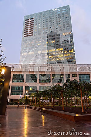 Modern skyscrapers in the financial district of Tel Aviv, Israel Editorial Stock Photo