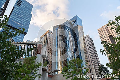 Modern skyscrapers in Sarona district of Tel Aviv, the most populous city of Israel Editorial Stock Photo