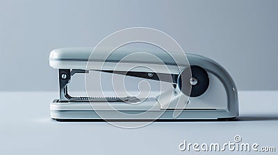 Modern Sleek Office Stapler on a Plain Background. Generative ai Cartoon Illustration