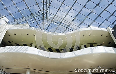 Modern sleek shopping mall architecture Stock Photo