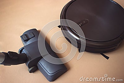 Modern smart electronic housekeeping technology. Indoor, housework Stock Photo